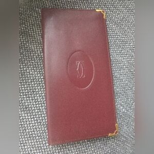 Cartier EUC Vintage Burgundy Leather Wallet